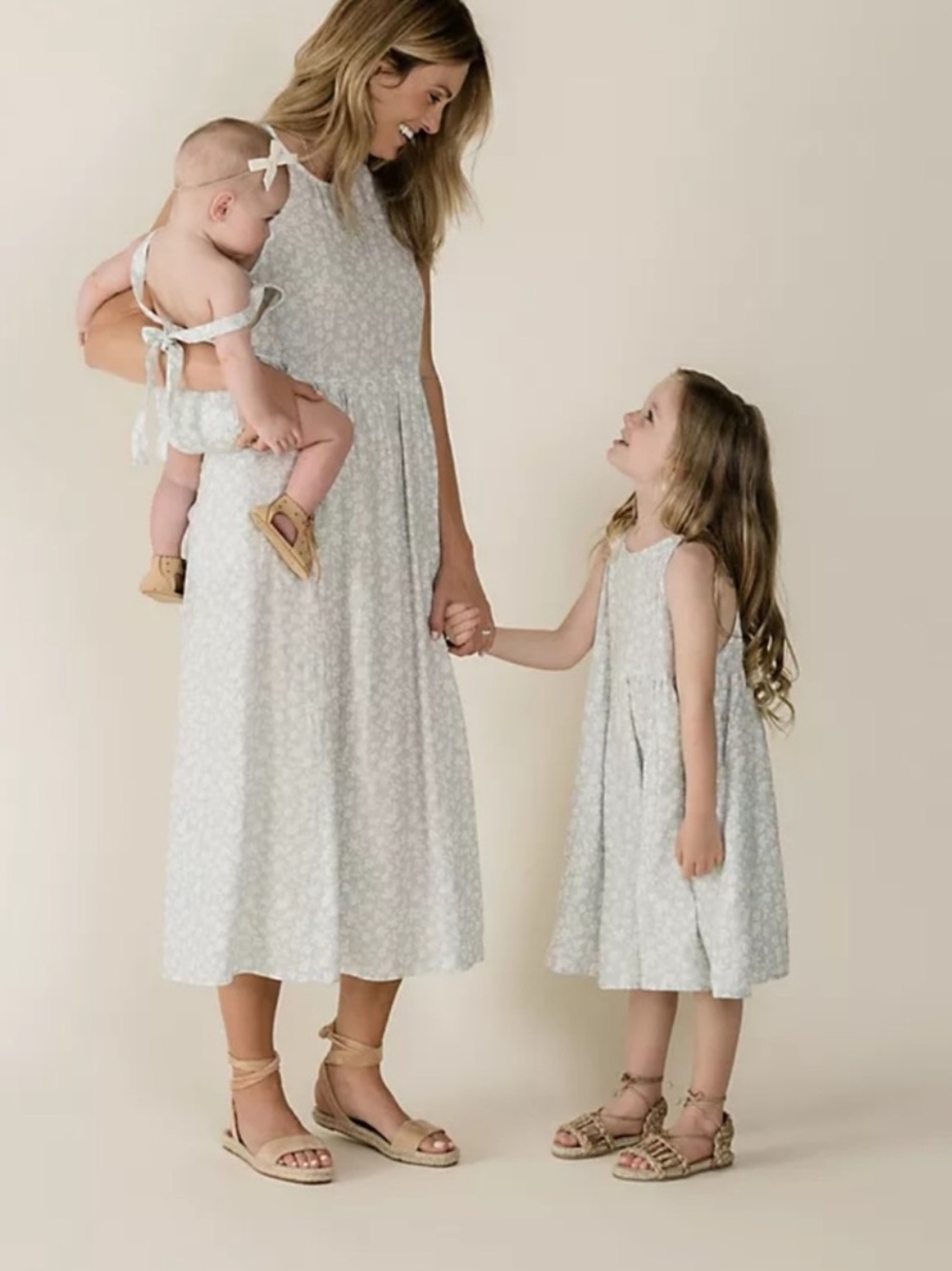 Rylee + Cru gray floral dress toddler girl size 6-7